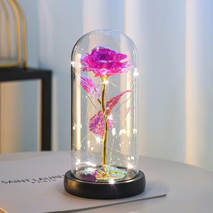 Rose éternelle lumineuse en plastique pour un cadeau spécial aux femmes