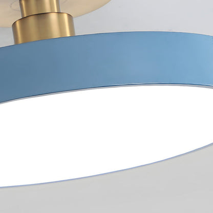 Émilie - Luminaire semi-encastré LED circulaire moderne et épuré pour plafond