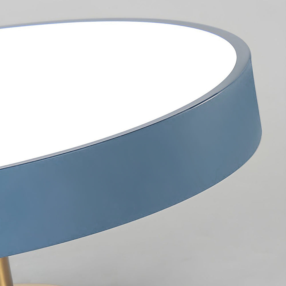 Émilie - Luminaire semi-encastré LED circulaire moderne et épuré pour plafond