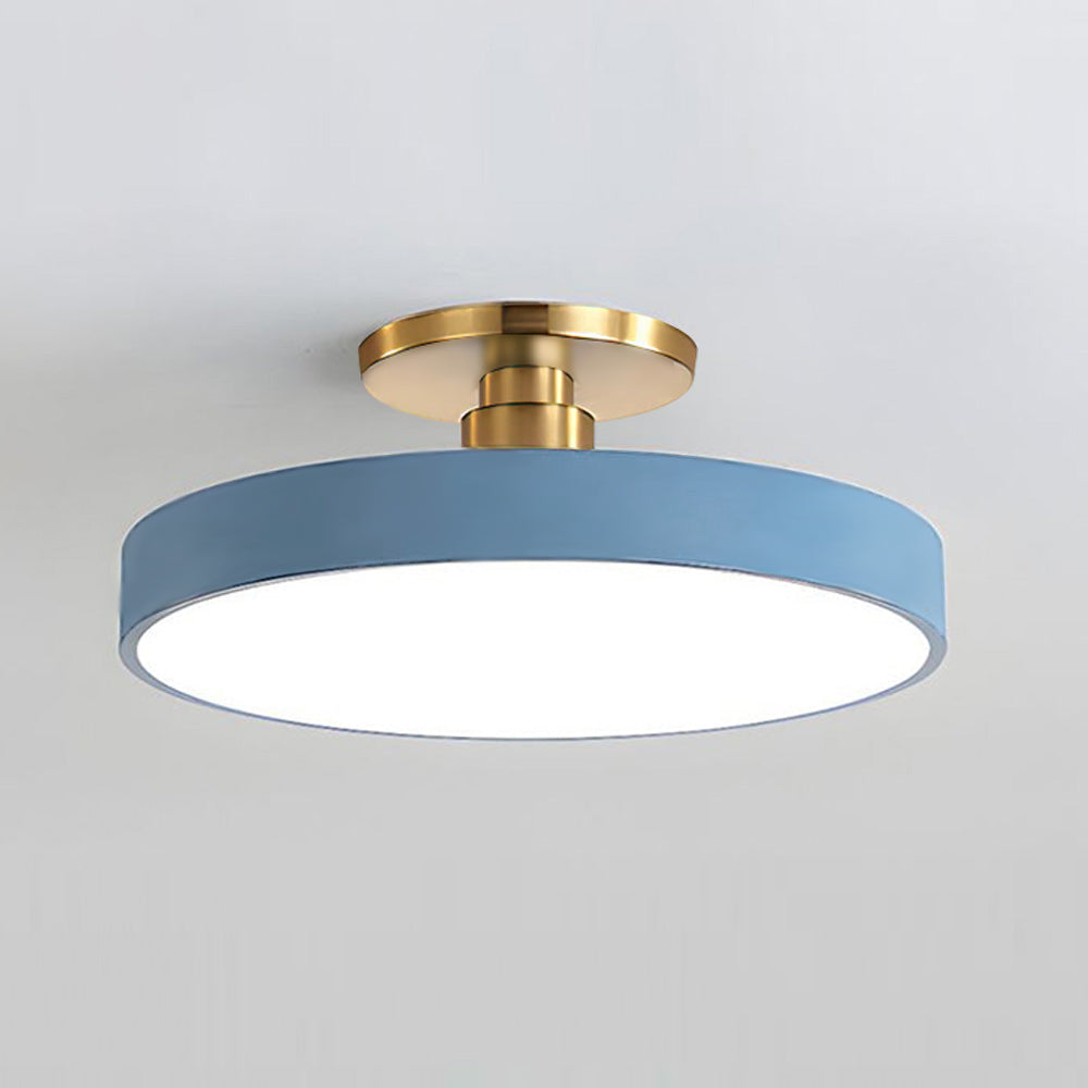 Émilie - Luminaire semi-encastré LED circulaire moderne et épuré pour plafond