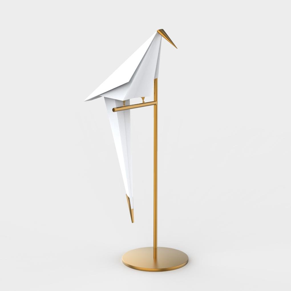 Lampe de Table ArtiLicht - Design Origami Grue en Or