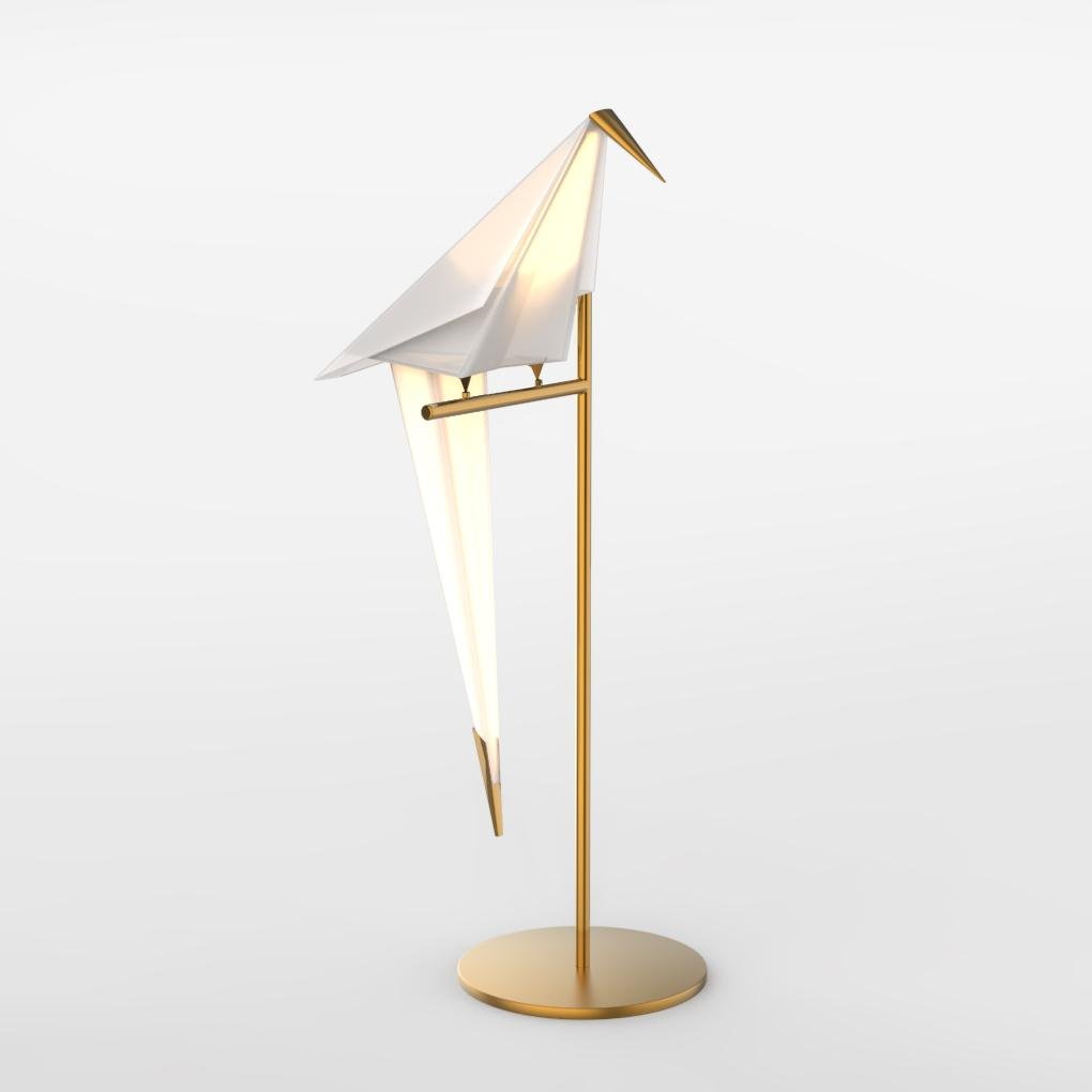 Lampe de Table ArtiLicht - Design Origami Grue en Or