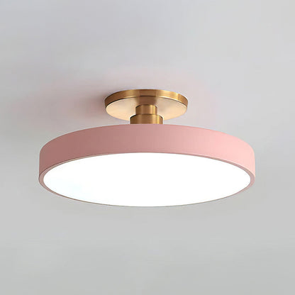 Émilie - Luminaire semi-encastré LED circulaire moderne et épuré pour plafond