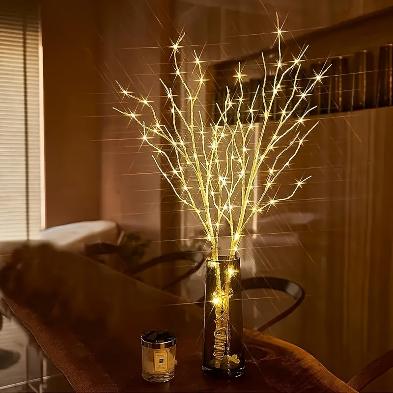 Lumière décorative en branches de bouleau lumineuses pour intérieur et événements