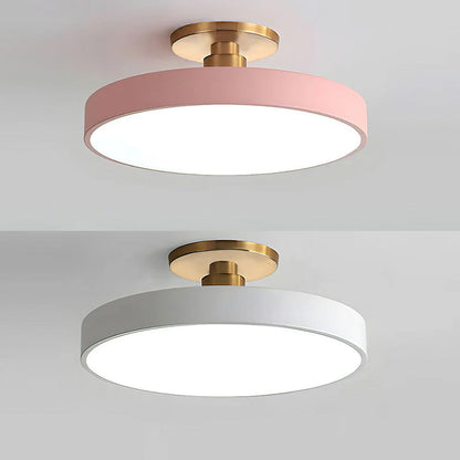 Émilie - Luminaire semi-encastré LED circulaire moderne et épuré pour plafond