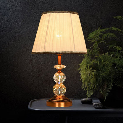 Lampe de Table KristalGlow - Forme Évasée avec Boules en Cristal Taillées