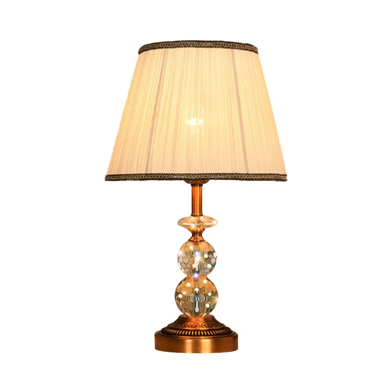 Lampe de Table KristalGlow - Forme Évasée avec Boules en Cristal Taillées