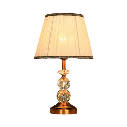 Lampe de Table KristalGlow - Forme Évasée avec Boules en Cristal Taillées