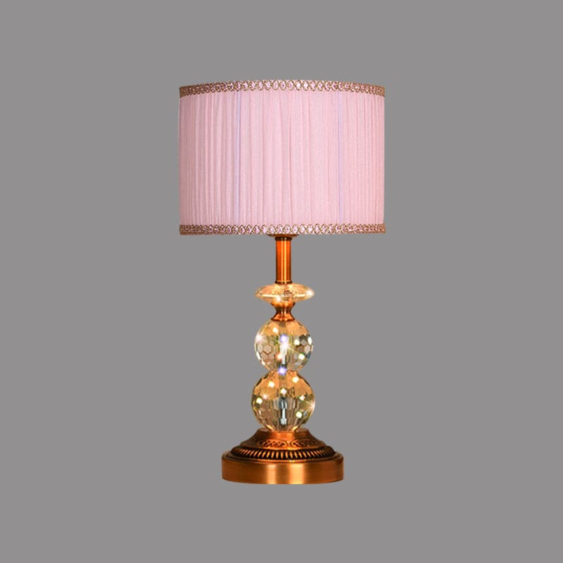 Lampe de Table KristalGlow - Forme Évasée avec Boules en Cristal Taillées