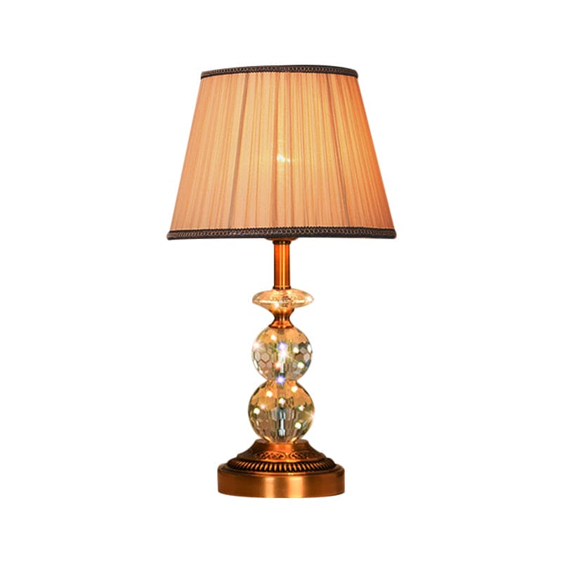 Lampe de Table KristalGlow - Forme Évasée avec Boules en Cristal Taillées