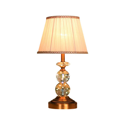 Lampe de Table KristalGlow - Forme Évasée avec Boules en Cristal Taillées