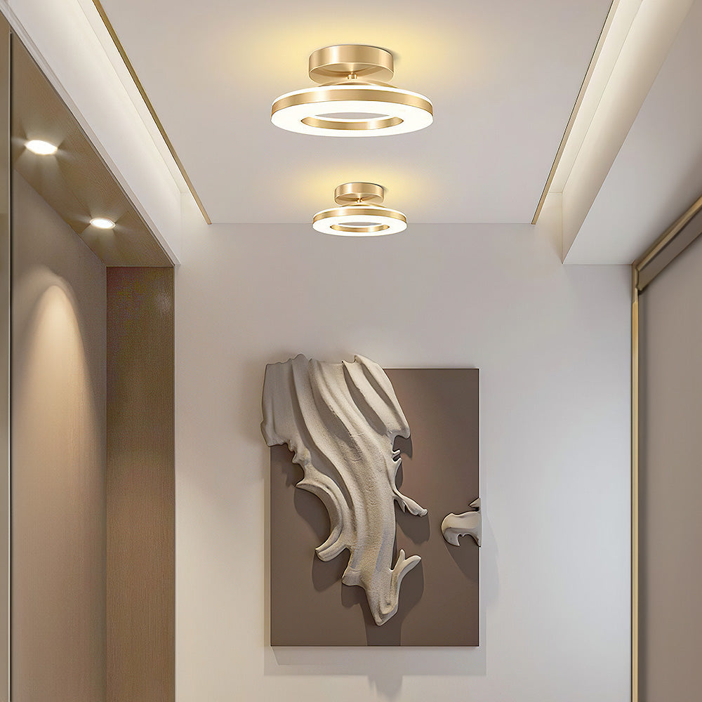 Élodie - Lustre moderne en fer avec éclairage LED pour couloir