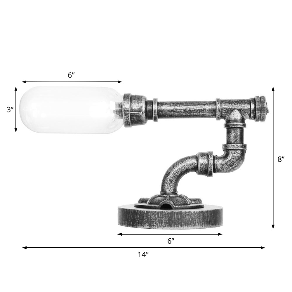 Lampe de table en verre clair GloeiAmber avec abat-jour élégant