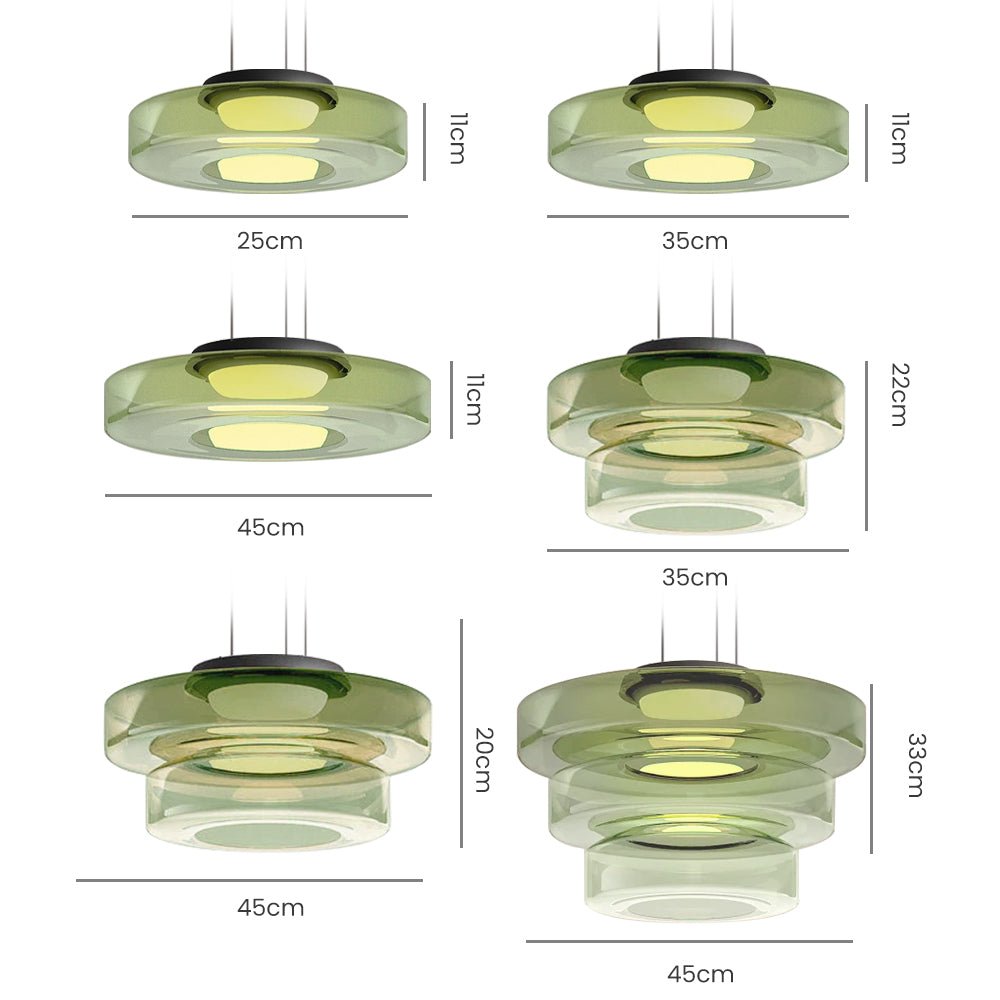 Suspensions en verre style Bauhaus