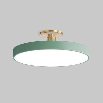 Émilie - Luminaire semi-encastré LED circulaire moderne et épuré pour plafond