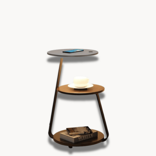 Table d'appoint design avec éclairage intégré