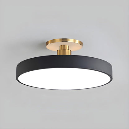 Émilie - Luminaire semi-encastré LED circulaire moderne et épuré pour plafond