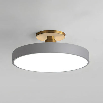 Émilie - Luminaire semi-encastré LED circulaire moderne et épuré pour plafond