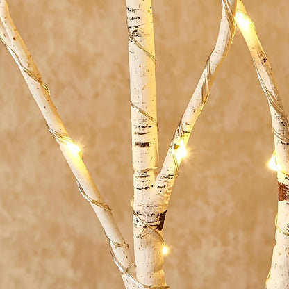 Lumière décorative en branches de bouleau lumineuses pour intérieur et événements