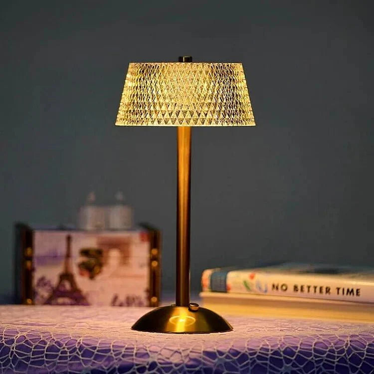 Lampe de table sans fil en cristal