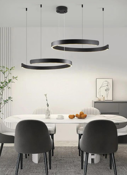 Lustre Rond LED NordicGlow pour Salon