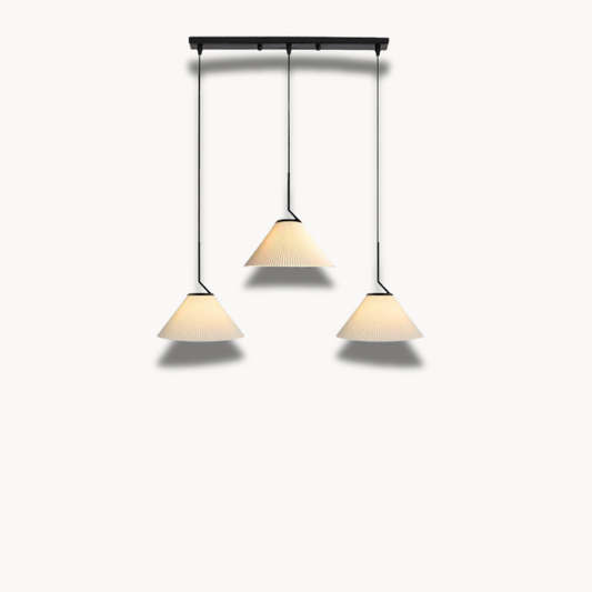 Clara - Suspension plissée douce en crème au design scandinave élégant