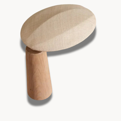 Léo - Lampe de table en bois vintage avec éclairage zen LED