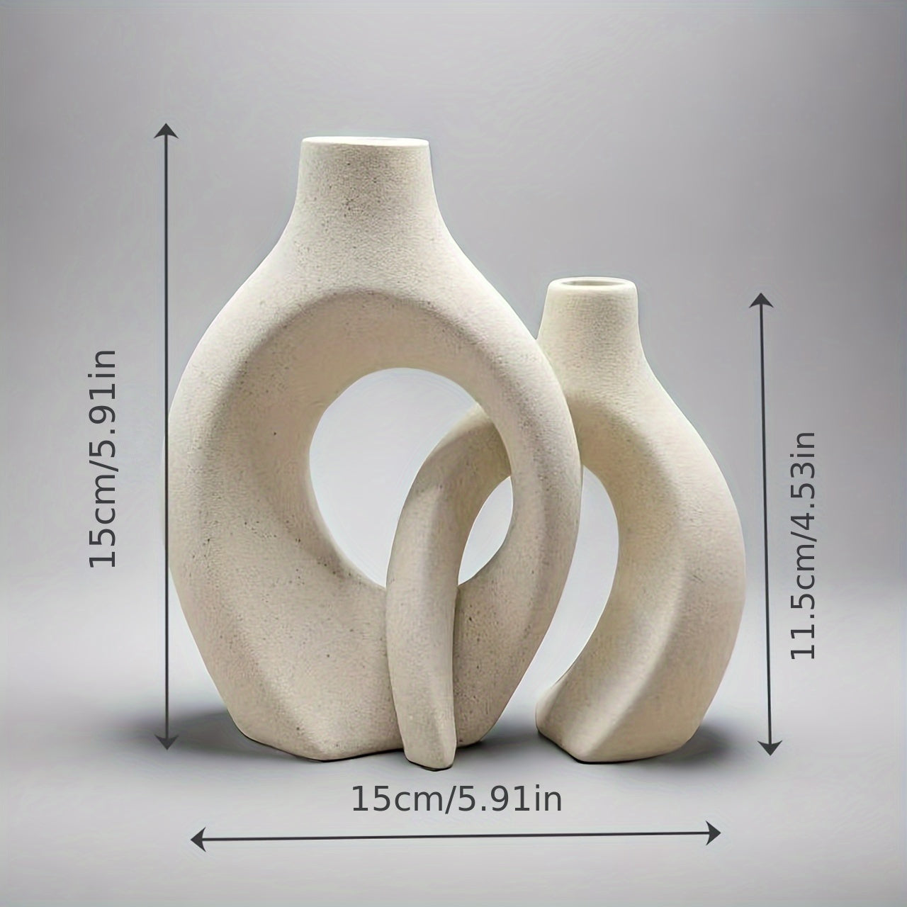 Vase en céramique rustique charmant - Pièce décorative artistique, durable et lavable à la main, parfaite pour la décoration intérieure et les cadeaux