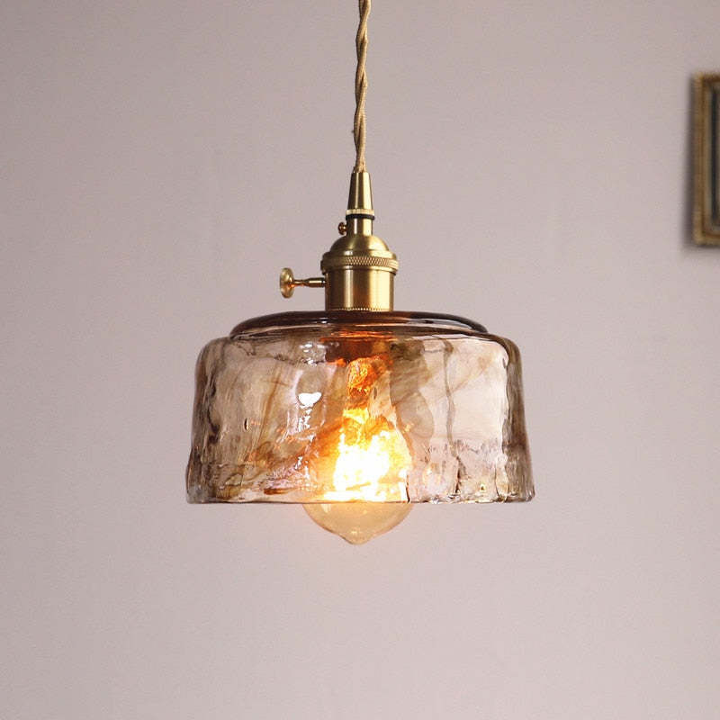 Sophie - Suspension LED vintage en métal doré pour un intérieur élégant