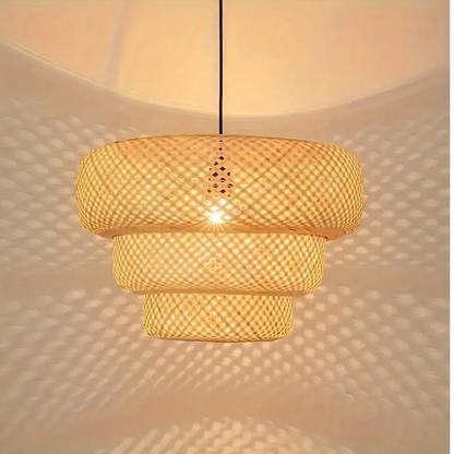 Le Feu Follet - Suspension en osier tissé à la main au style Bauhaus