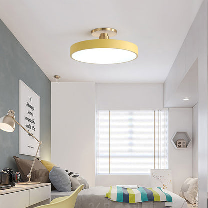 Émilie - Luminaire semi-encastré LED circulaire moderne et épuré pour plafond