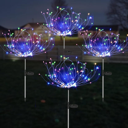 Sophie - Lumières solaires extérieures en forme de feu d'artifice pour un jardin enchanteur