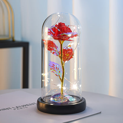 Rose éternelle lumineuse en plastique pour un cadeau spécial aux femmes