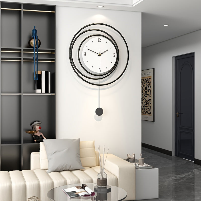 Montre moderne en métal minimaliste - 72 cm de hauteur et 45 cm de largeur