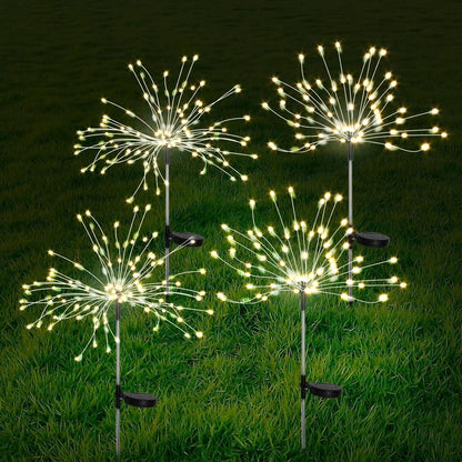 Sophie - Lumières solaires extérieures en forme de feu d'artifice pour un jardin enchanteur