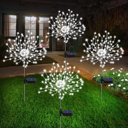 Sophie - Lumières solaires extérieures en forme de feu d'artifice pour un jardin enchanteur