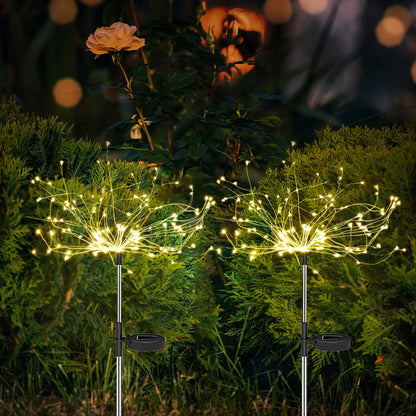 Sophie - Lumières solaires extérieures en forme de feu d'artifice pour un jardin enchanteur