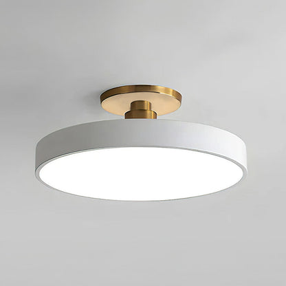 Émilie - Luminaire semi-encastré LED circulaire moderne et épuré pour plafond