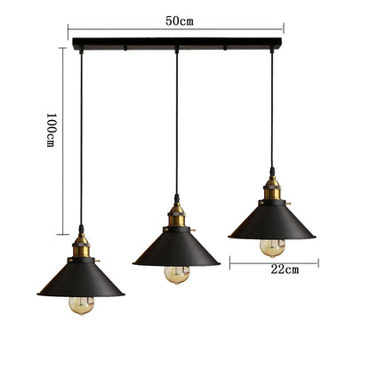 Pendel - Lustre vintage industriel en suspension E27 pour une ambiance loft élégante