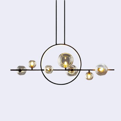 Chandelier en Verre Artistique LumièreSphérique - Éclairage Designer Moderne pour Intérieurs Élégants