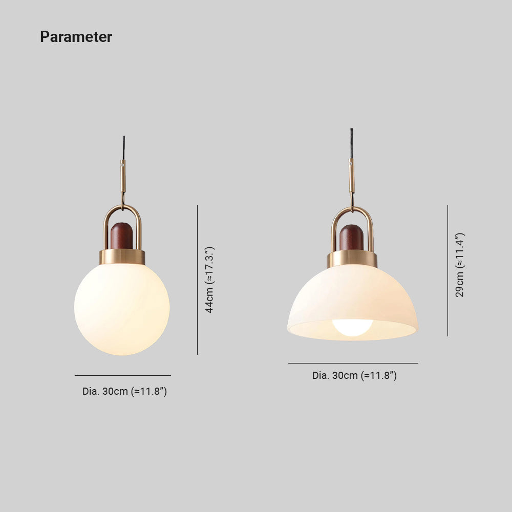 Hailie - Suspension LED moderne en métal, bois et verre pour salle à manger et chambre à coucher