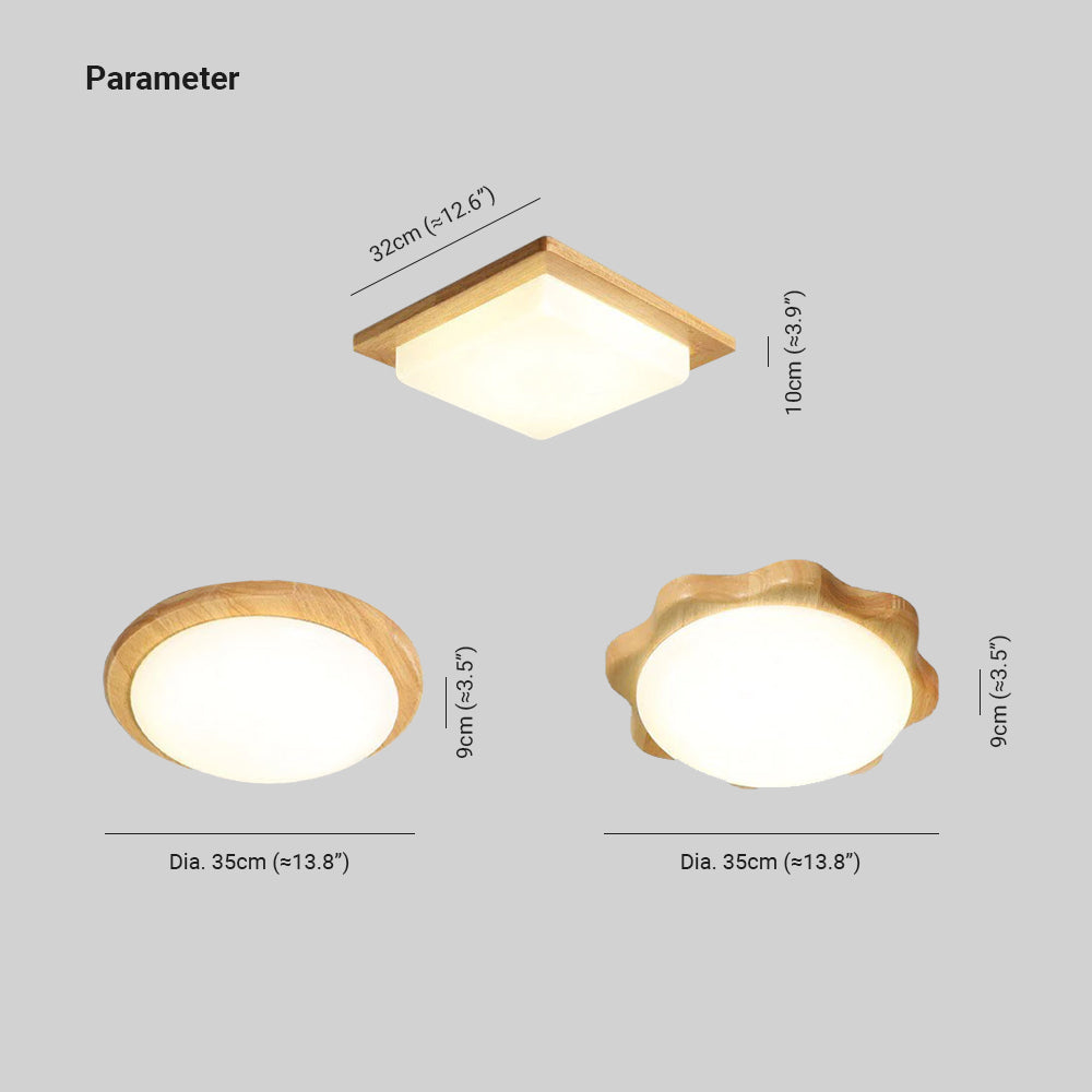 Ozawa - Plafonnier moderne en bois et acrylique pour salle à manger élégante