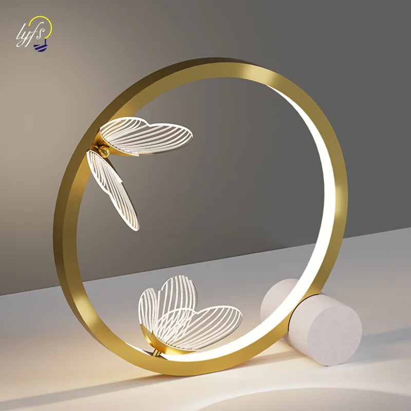 Papillon - Lampe de table LED moderne et luxueuse pour une décoration intérieure élégante