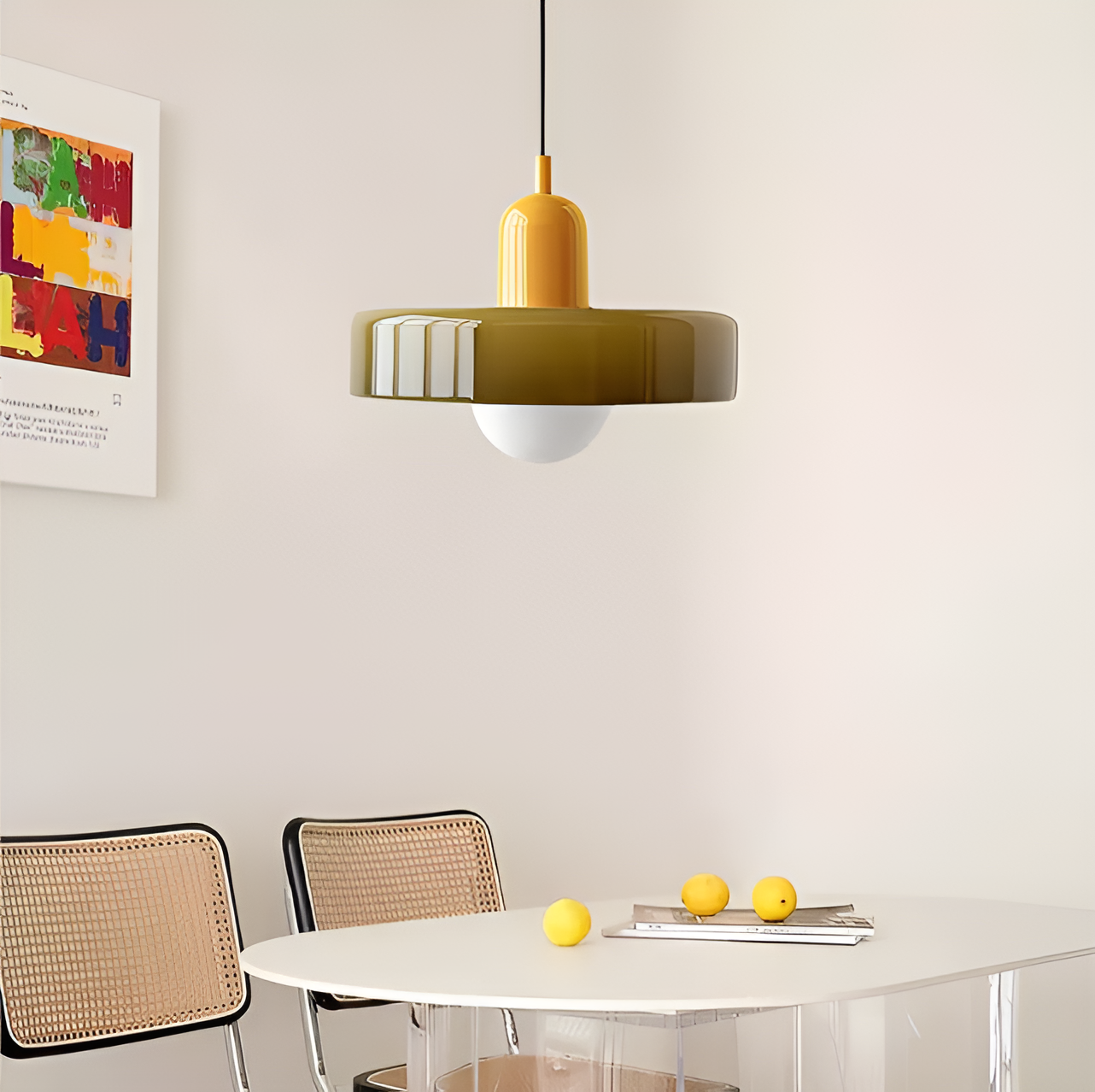 Luminaires Suspendus en Verre Colorés - ChicChandelier Ajustable