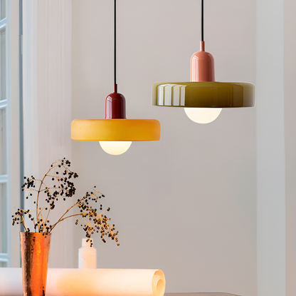 Luminaires Suspendus en Verre Colorés - ChicChandelier Ajustable