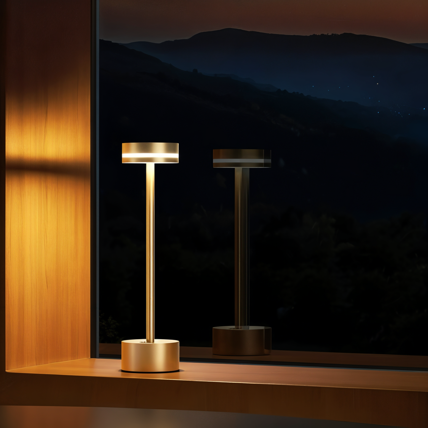 Lampe LED Tactile en Forme d'Haltère - Éclairage Portable et Rechargeable avec Variateur