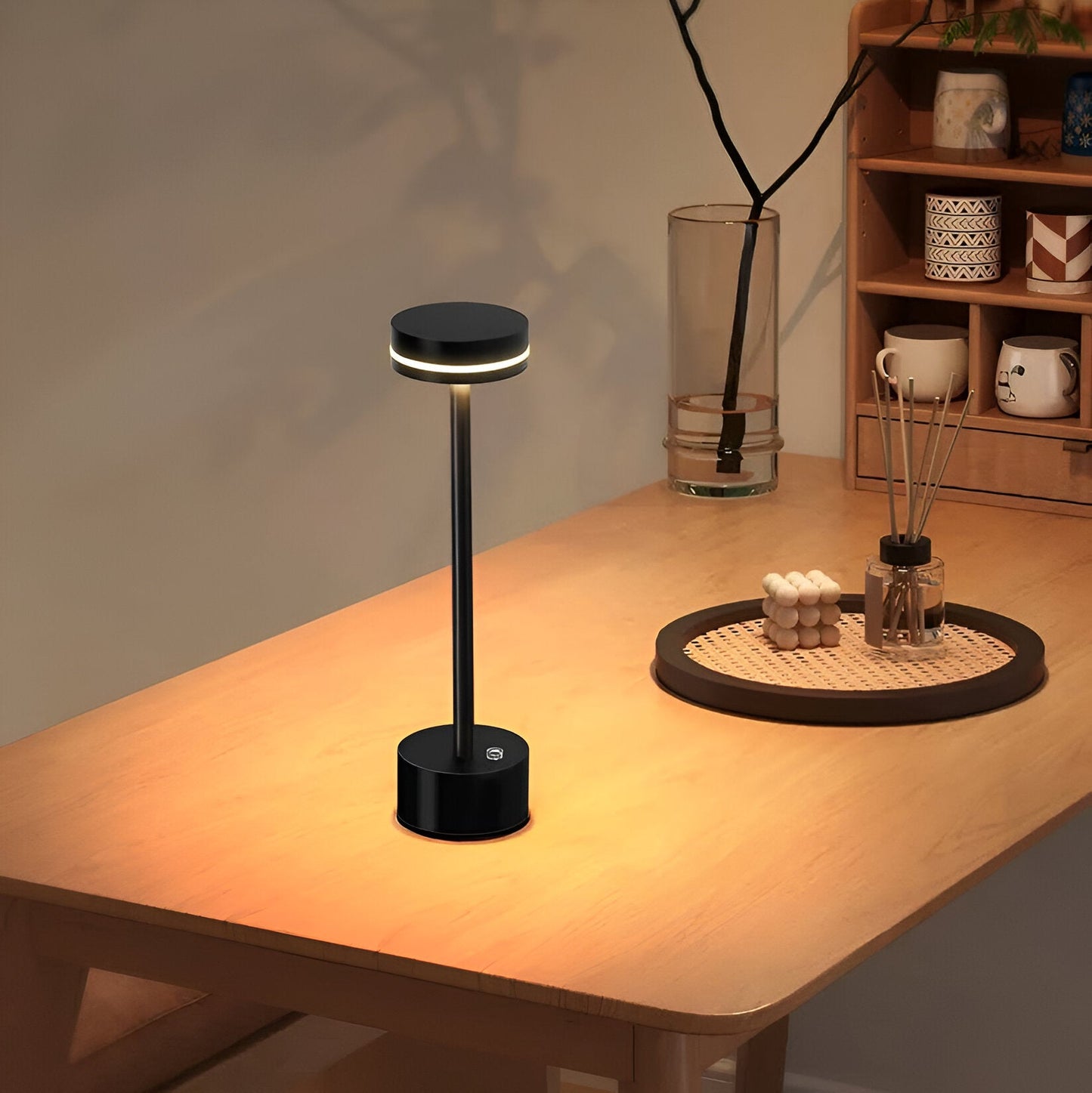 Lampe LED Tactile en Forme d'Haltère - Éclairage Portable et Rechargeable avec Variateur