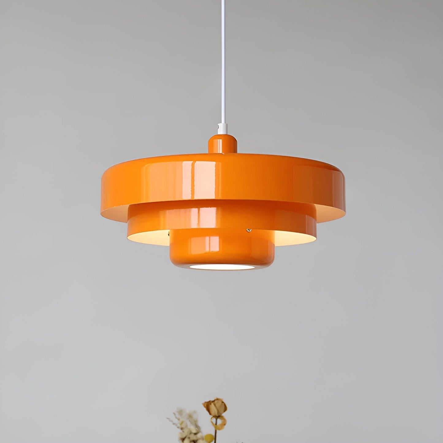 Lustre Vintage LEDCharm - Suspension Orange pour un Éclairage Élégant