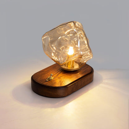 Lampe de Table Chic en Verre FrostStone pour une Ambiance Élégante