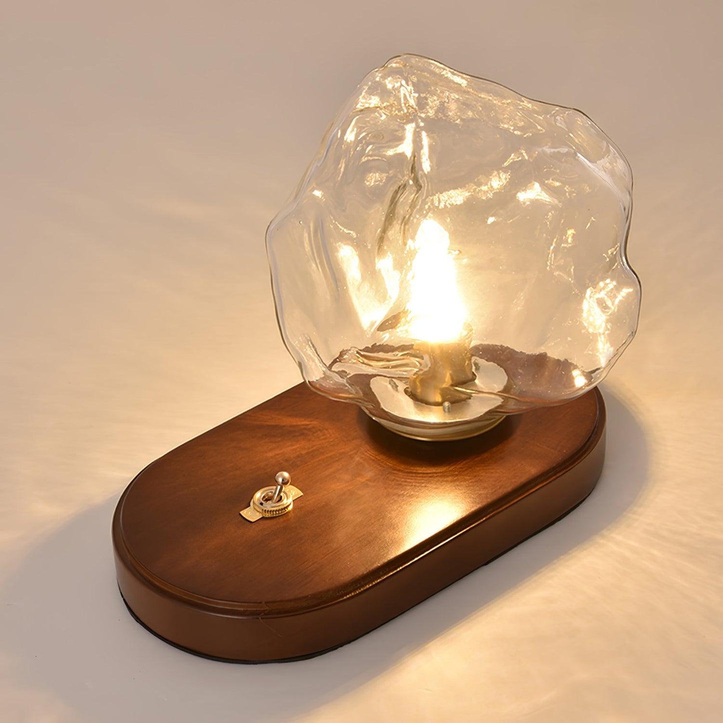 Lampe de Table Chic en Verre FrostStone pour une Ambiance Élégante